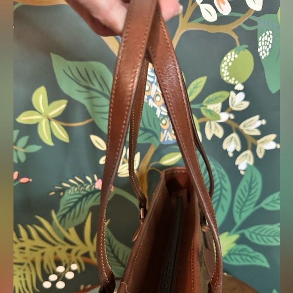 VERSACE Medium Medusa Hologram Logo Jacquard Canvas & Leather Tote - Picture 8 of 9
